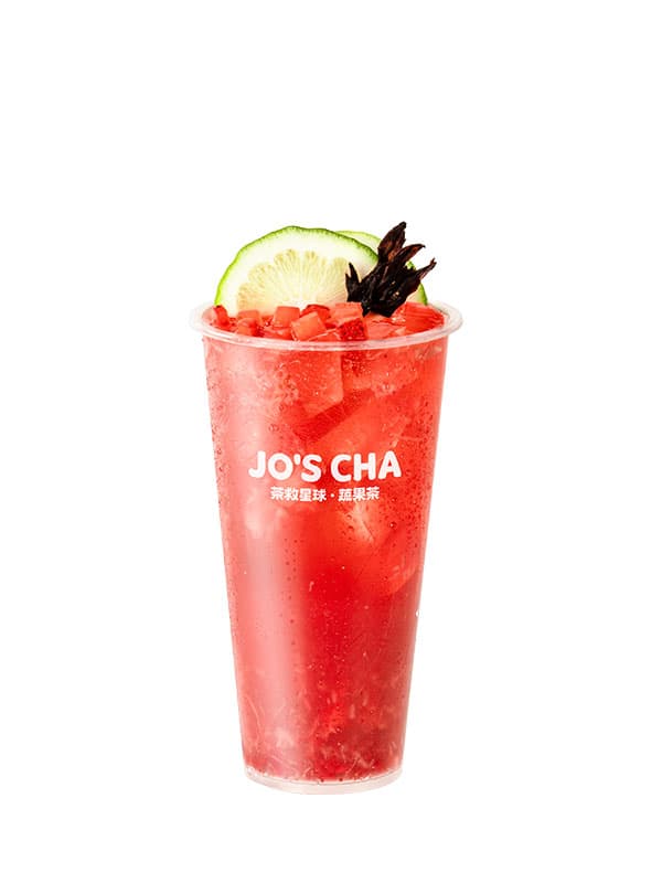 Strawberry Roselle Iced Lemon Tea